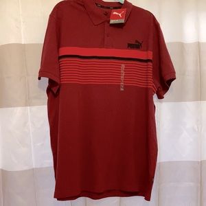 Puma stripe polo shirt